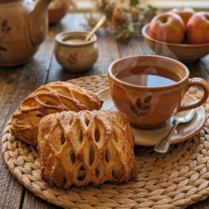 Golden Lattice Apple-Croissant Square