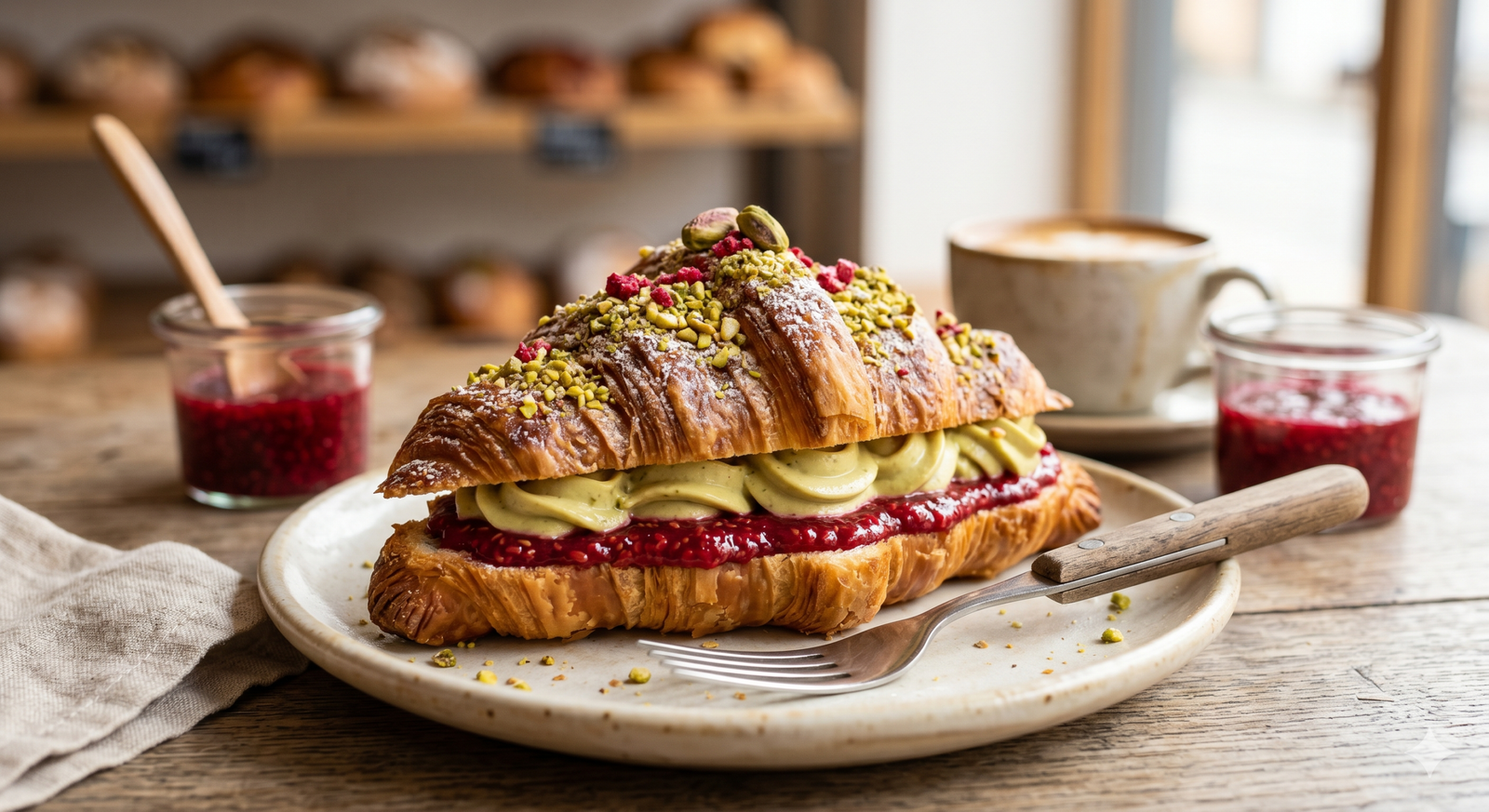 Pistachio Raspberry Croissant